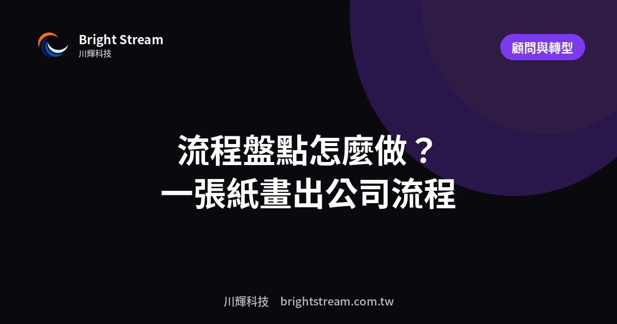 流程盤點怎麼做?一張紙畫出公司所有流程