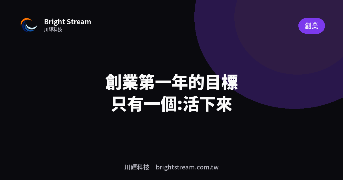 創業第一年的目標只有一個:活下來——我虧掉 700 萬才懂的減風險邏輯